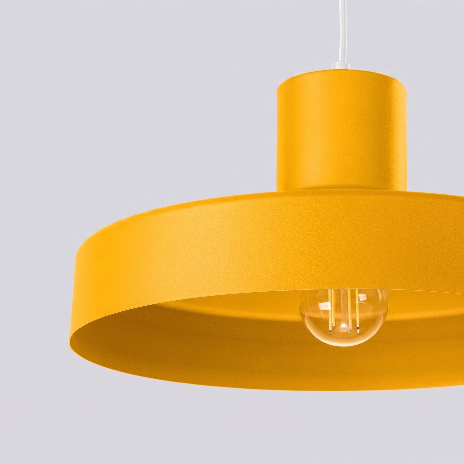 Suspension Bilo métal jaune E27, vue 6