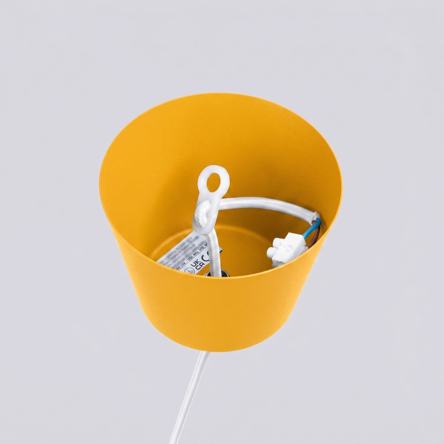 Suspension Bilo métal jaune E27, vue 9