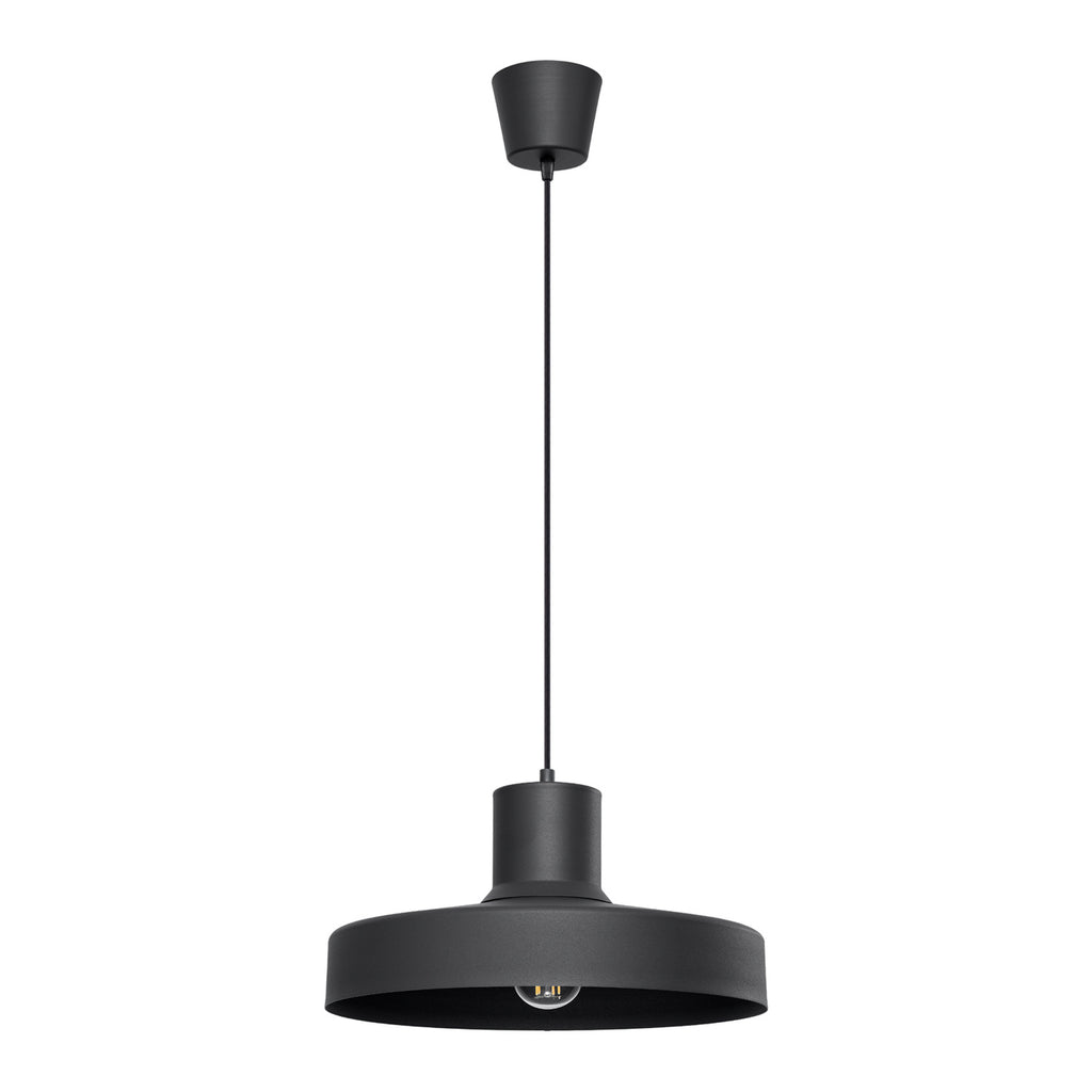 Suspension Bilo métal noir E27