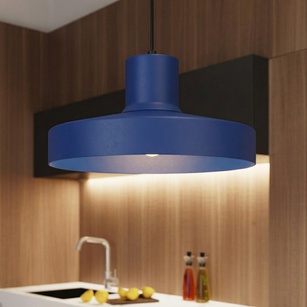Suspension Bilo métal bleu outremer E27, vue 15