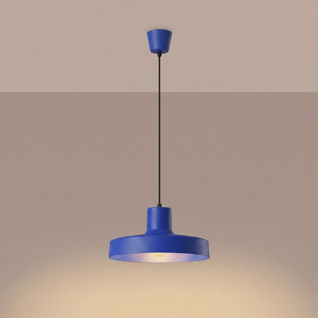 Suspension Bilo métal bleu outremer E27, vue 3