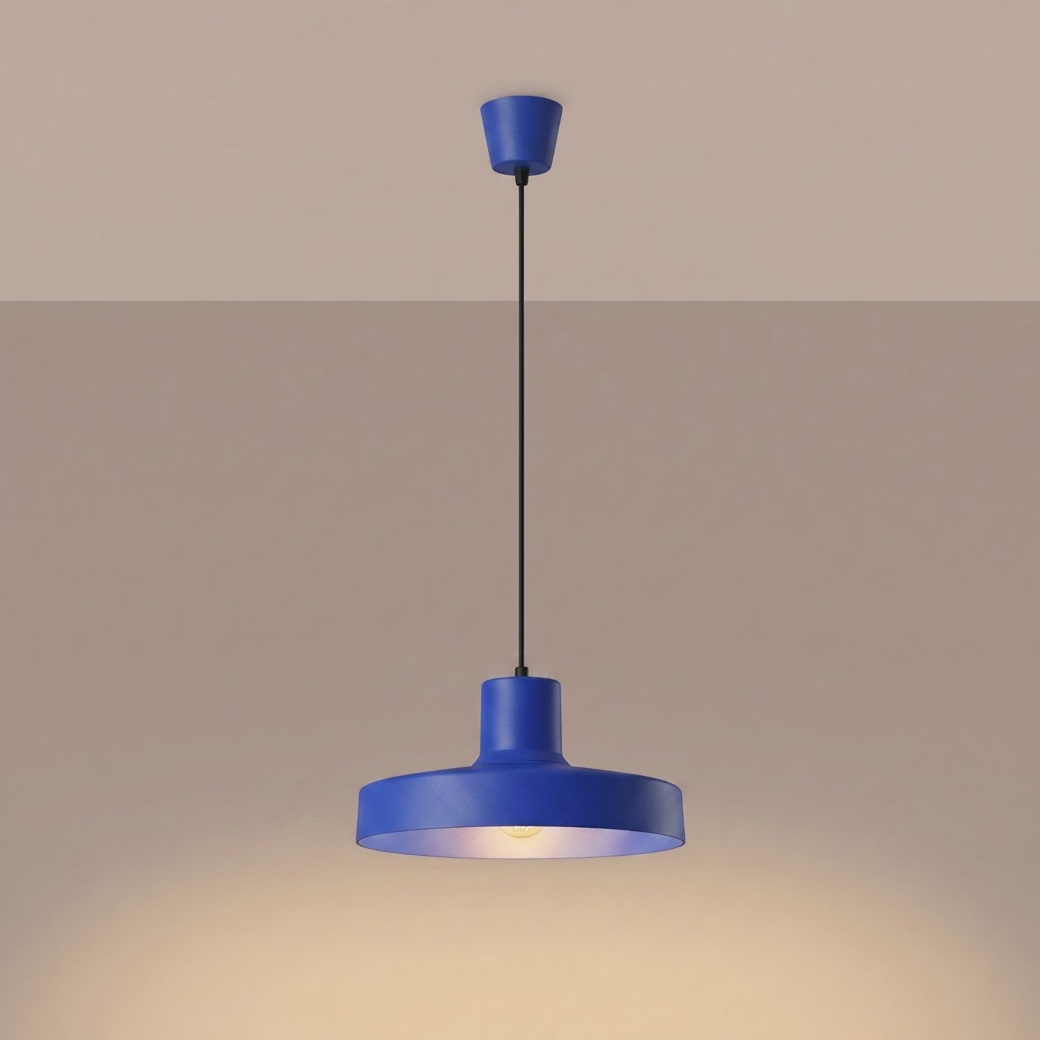 Suspension Bilo métal bleu outremer E27, vue 3