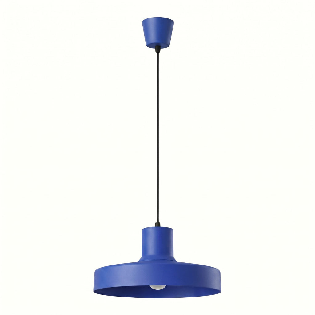 Suspension Bilo métal bleu outremer E27