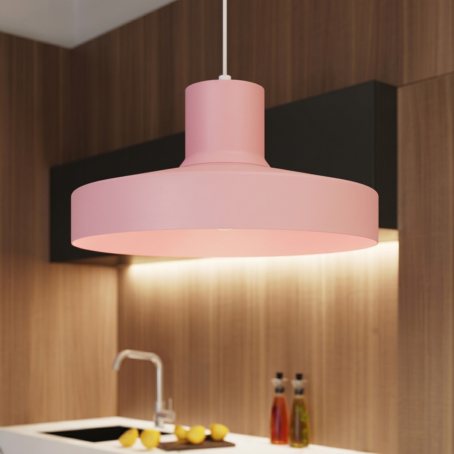 Suspension Bilo métal rose E27, vue 15