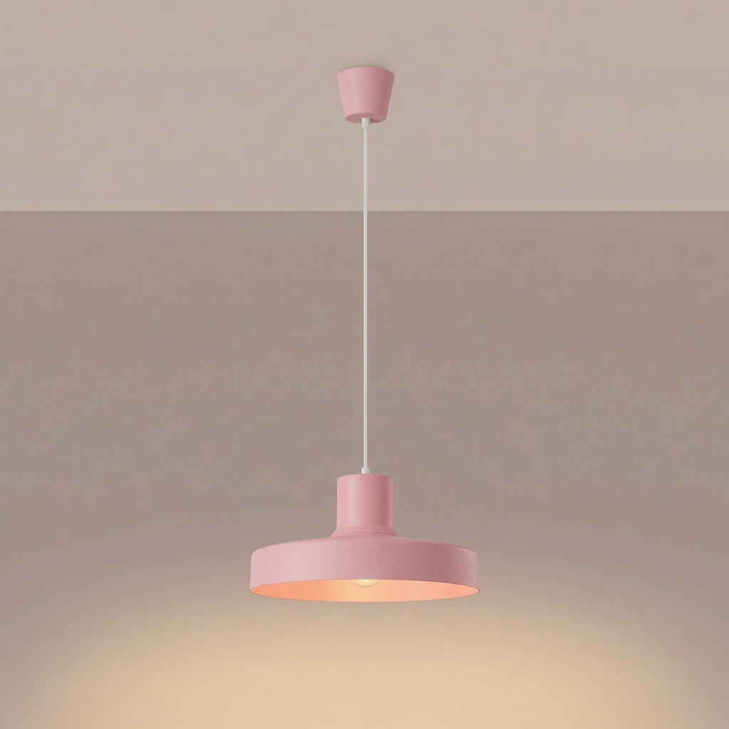 Suspension Bilo métal rose E27, vue 3
