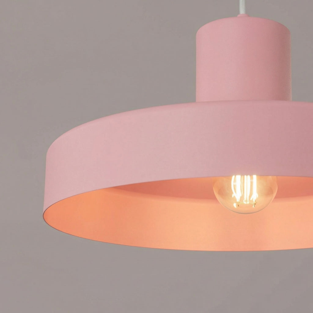Suspension Bilo métal rose E27, vue 4
