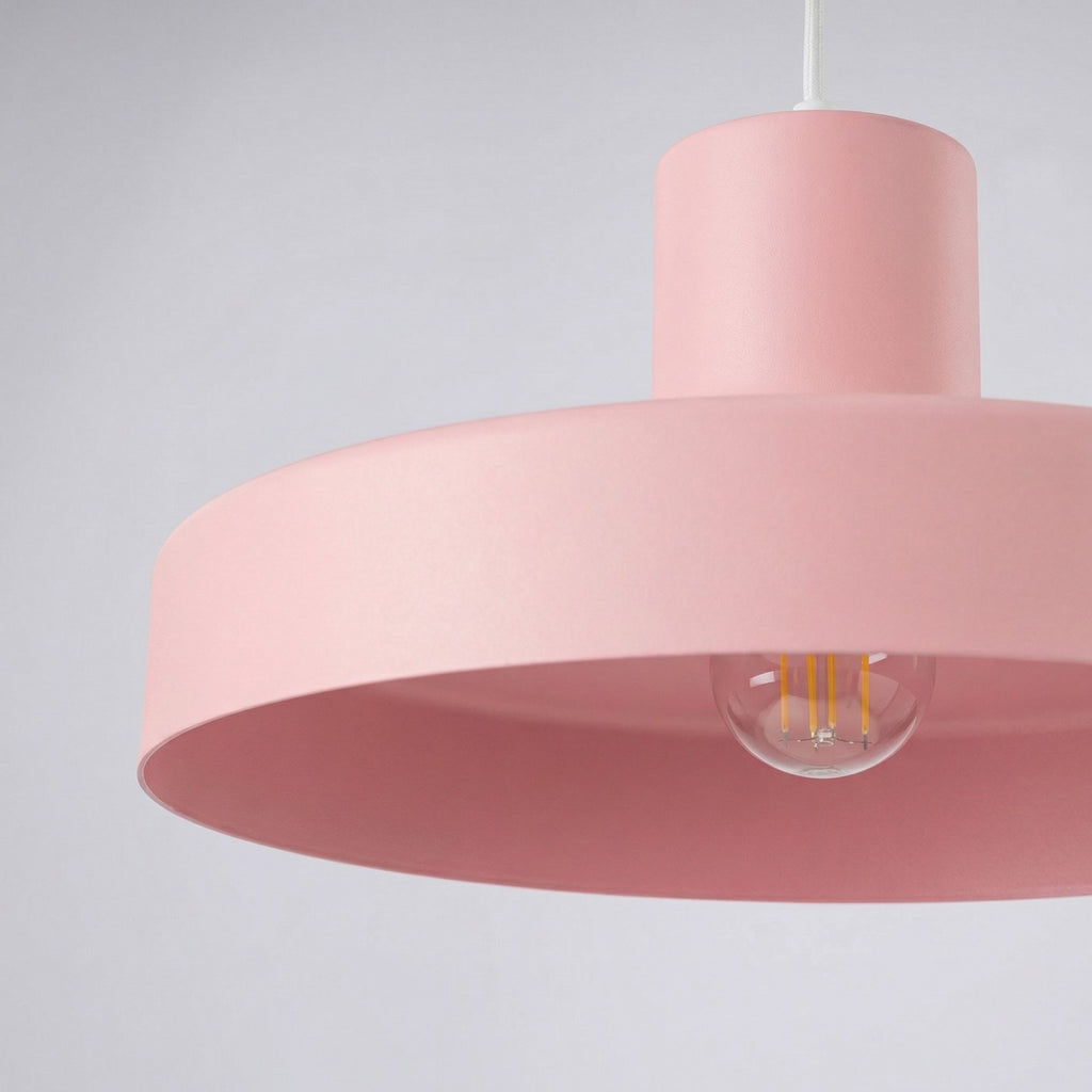 Suspension Bilo métal rose E27, vue 6