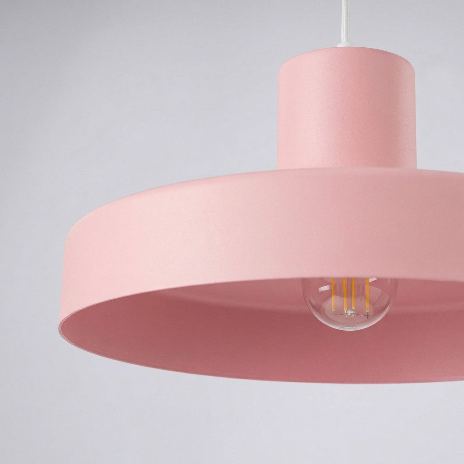 Suspension Bilo métal rose E27, vue 6