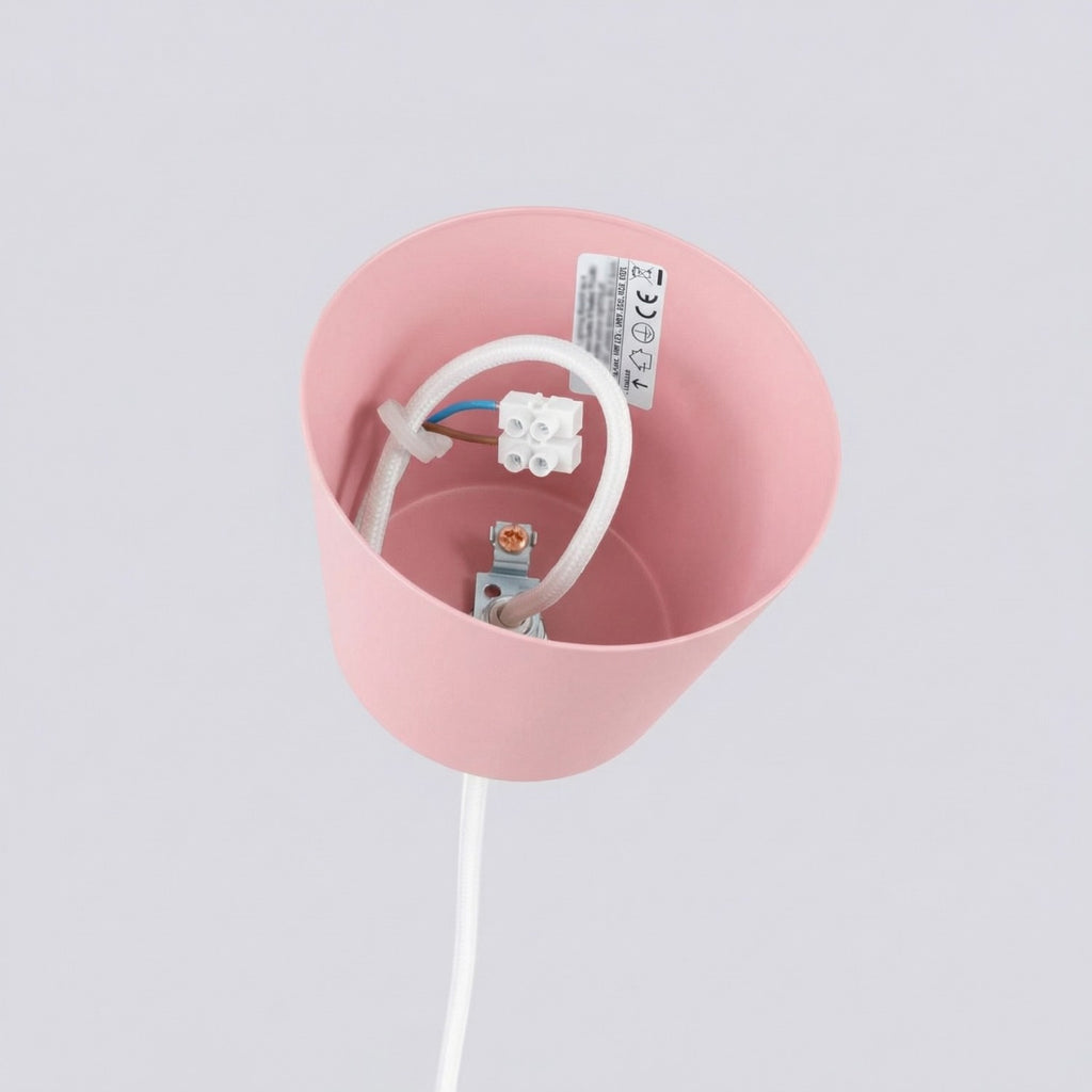 Suspension Bilo métal rose E27, vue 9