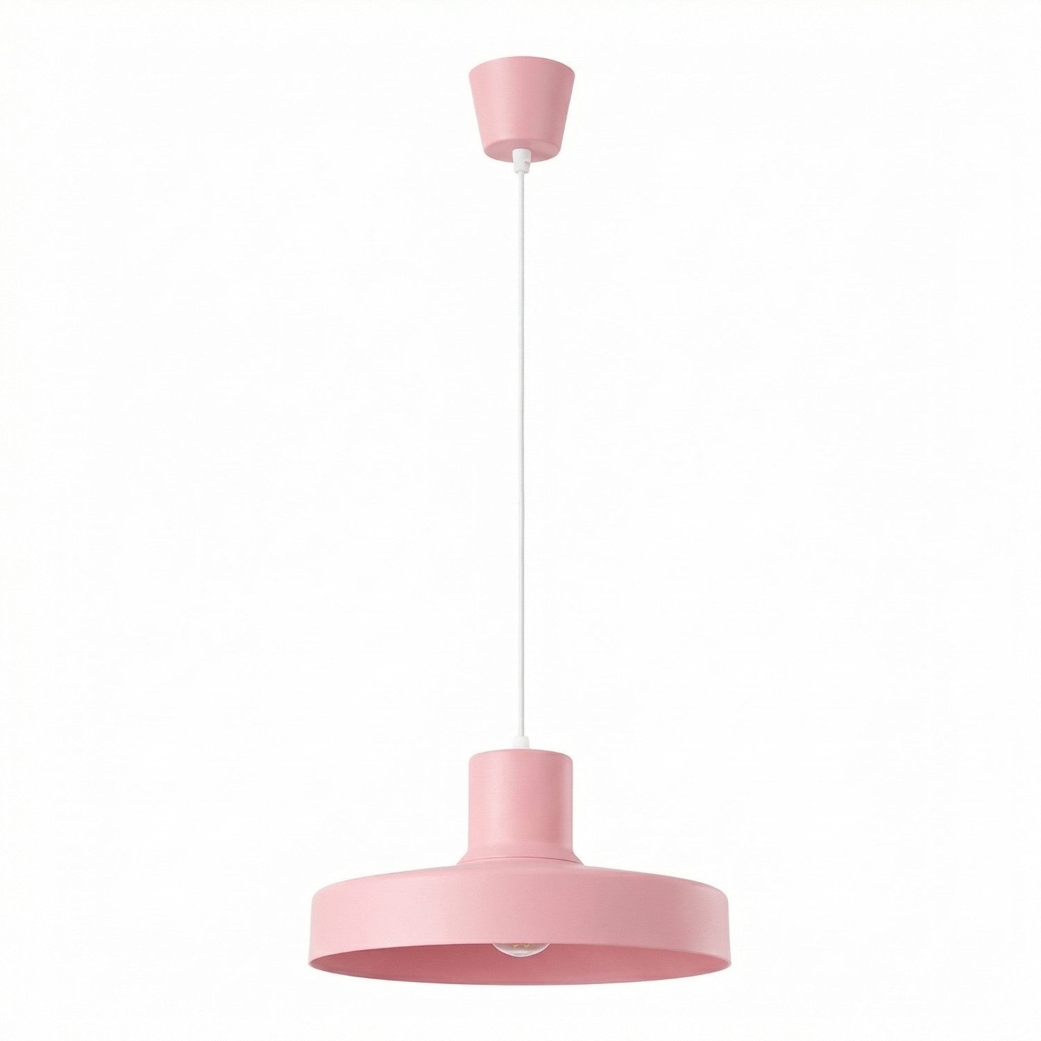 Suspension Bilo métal rose E27