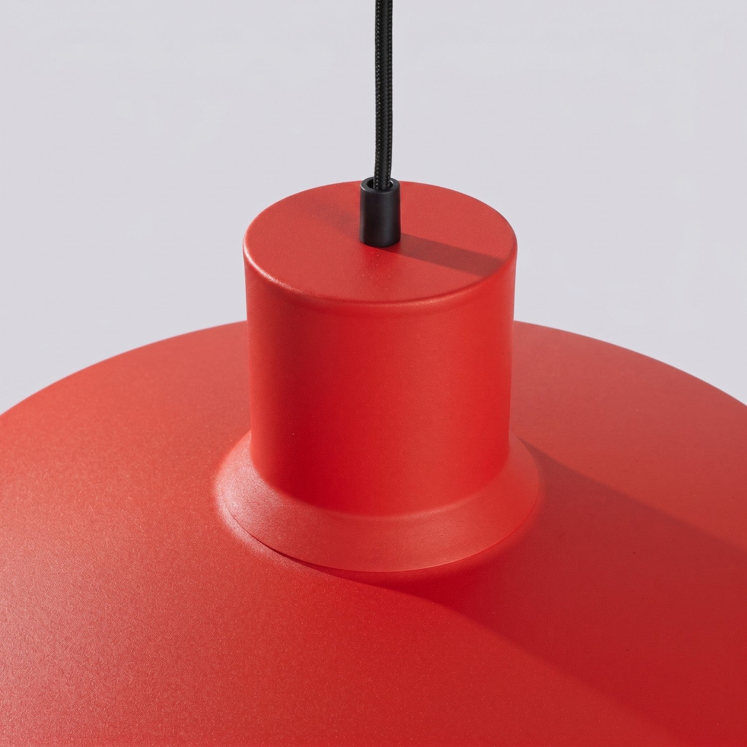 Suspension Bilo métal rouge E27, vue 7