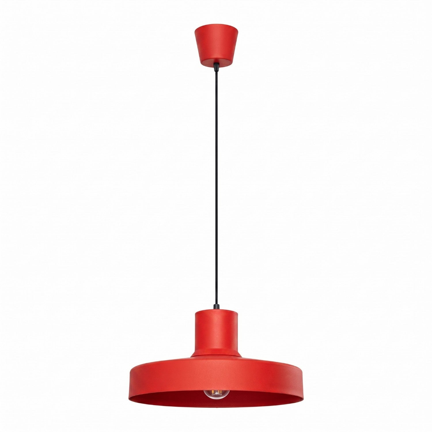Suspension Bilo métal rouge E27