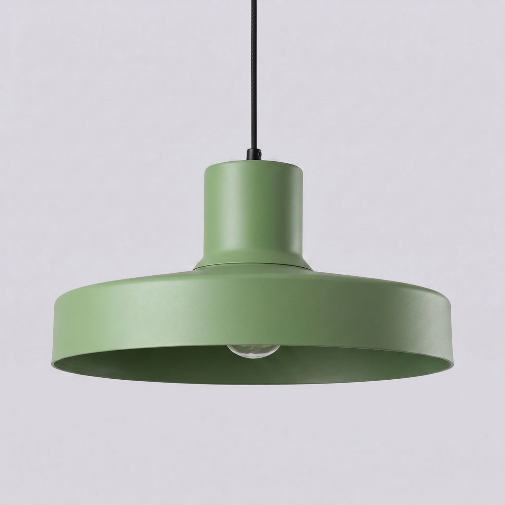 Suspension Bilo métal vert sauge E27, vue 5