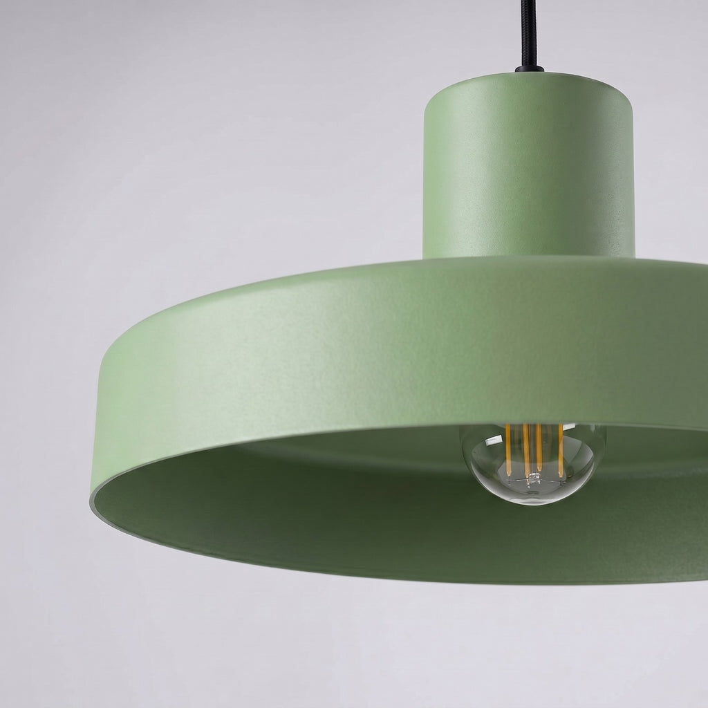 Suspension Bilo métal vert sauge E27, vue 6