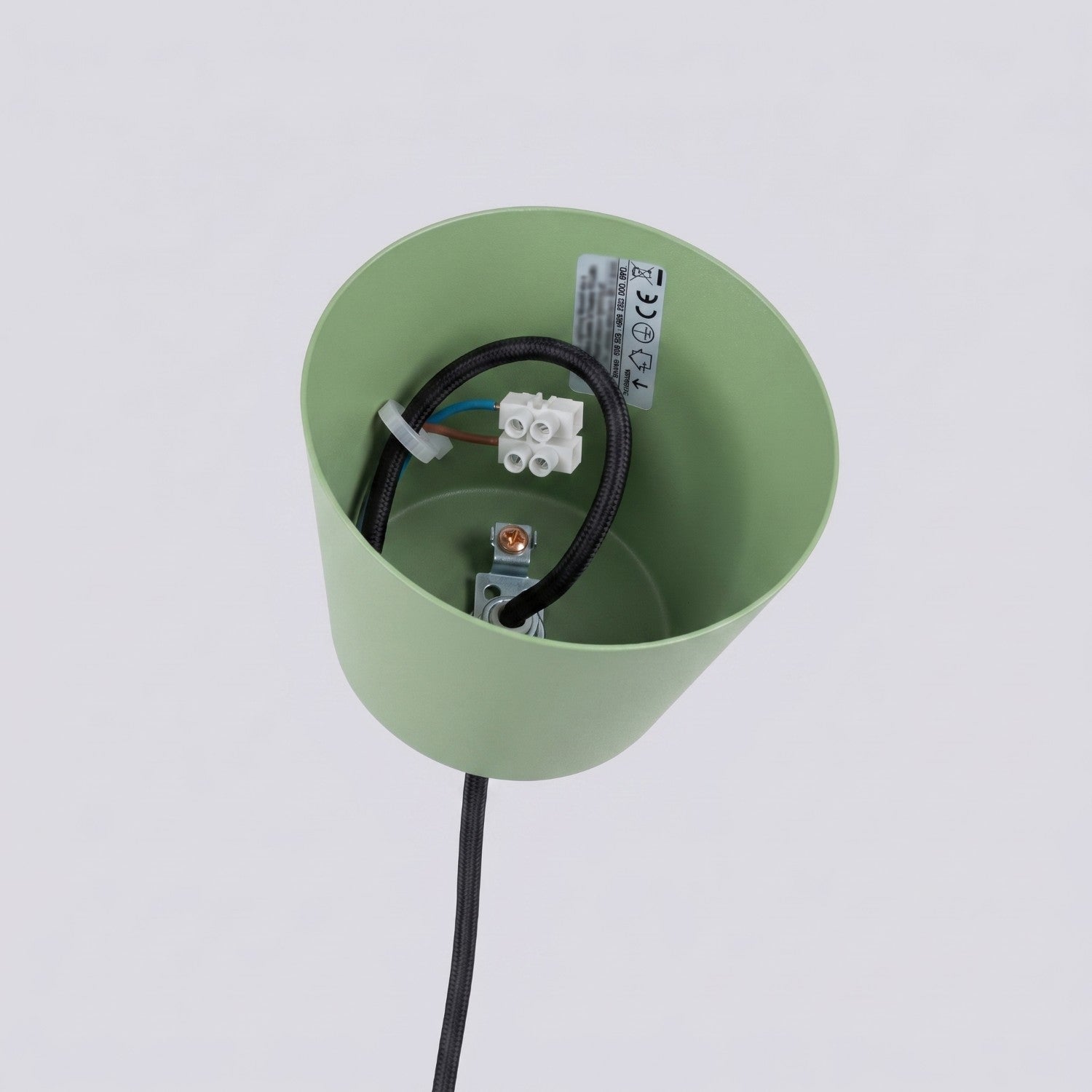 Suspension Bilo métal vert sauge E27, vue 9