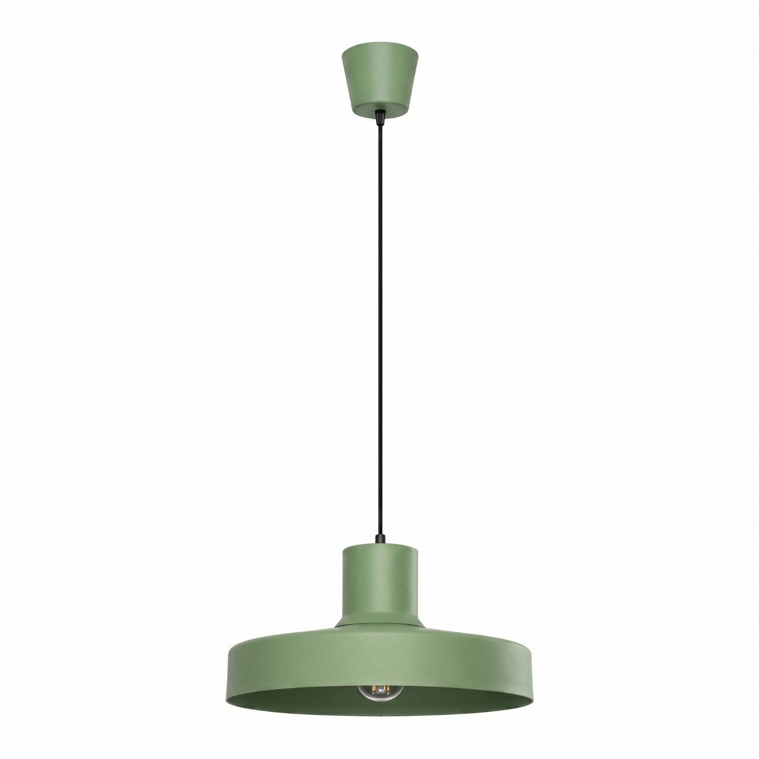 Suspension Bilo métal vert sauge E27
