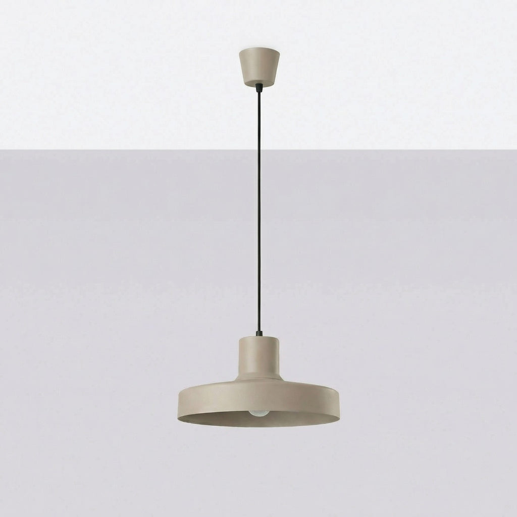 Suspension Bilo métal taupe E27, vue 2