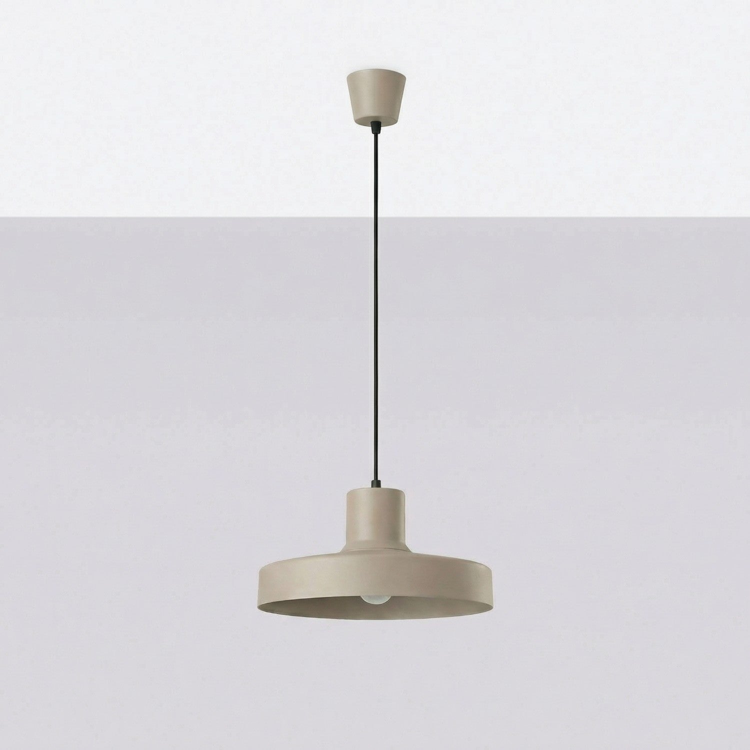 Suspension Bilo métal taupe E27, vue 2