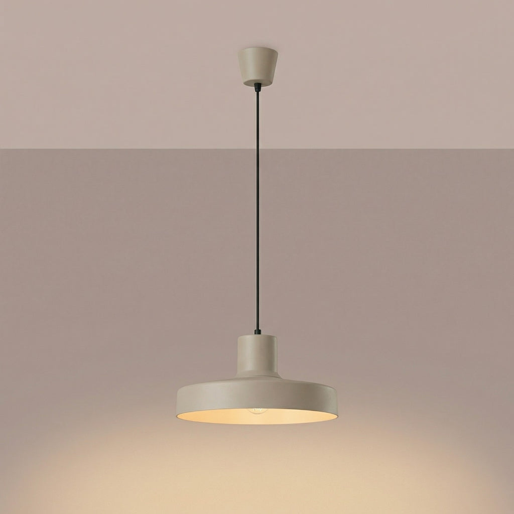 Suspension Bilo métal taupe E27, vue 3