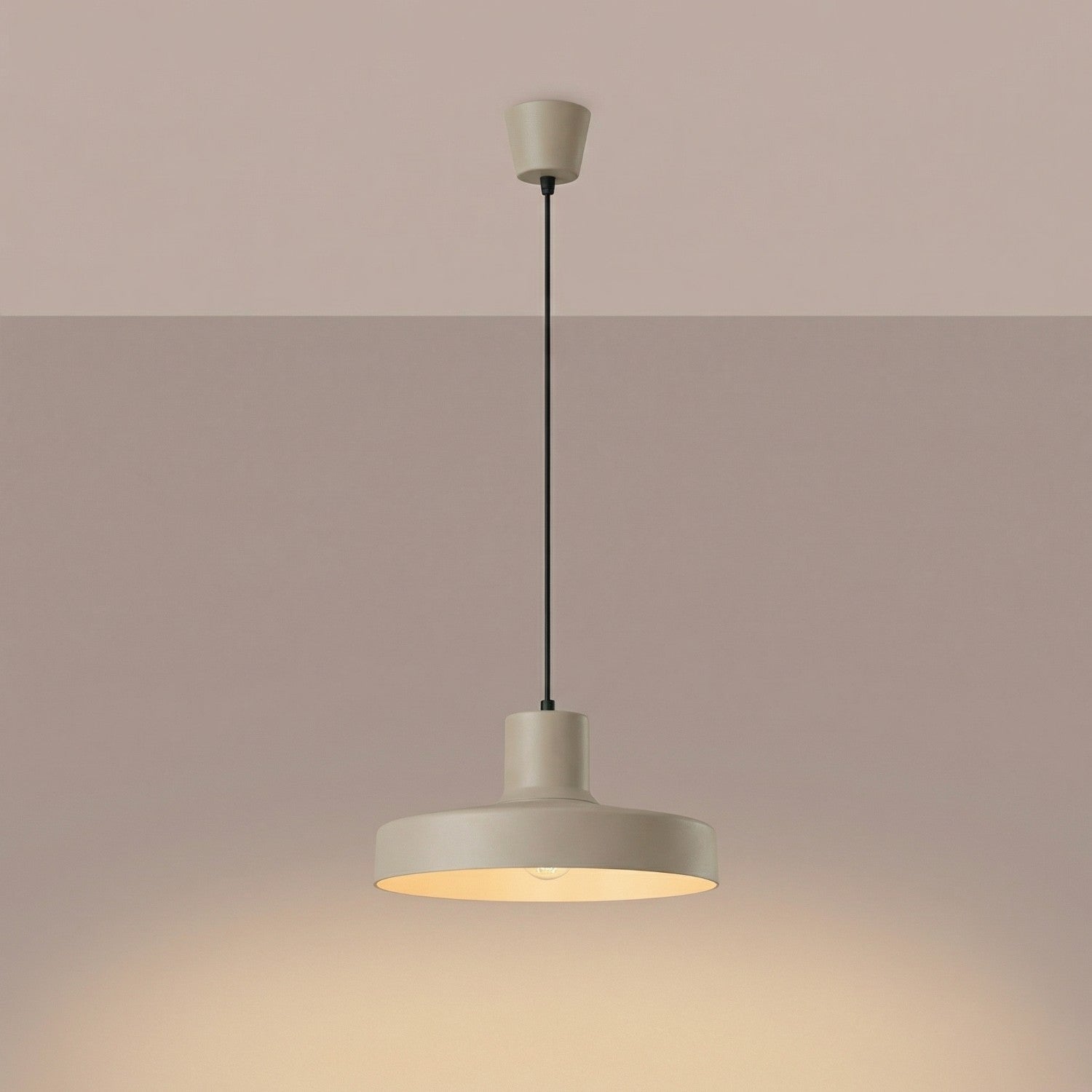 Suspension Bilo métal taupe E27, vue 3