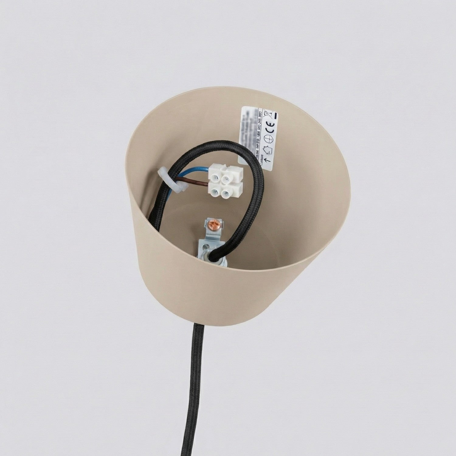 Suspension Bilo métal taupe E27, vue 9