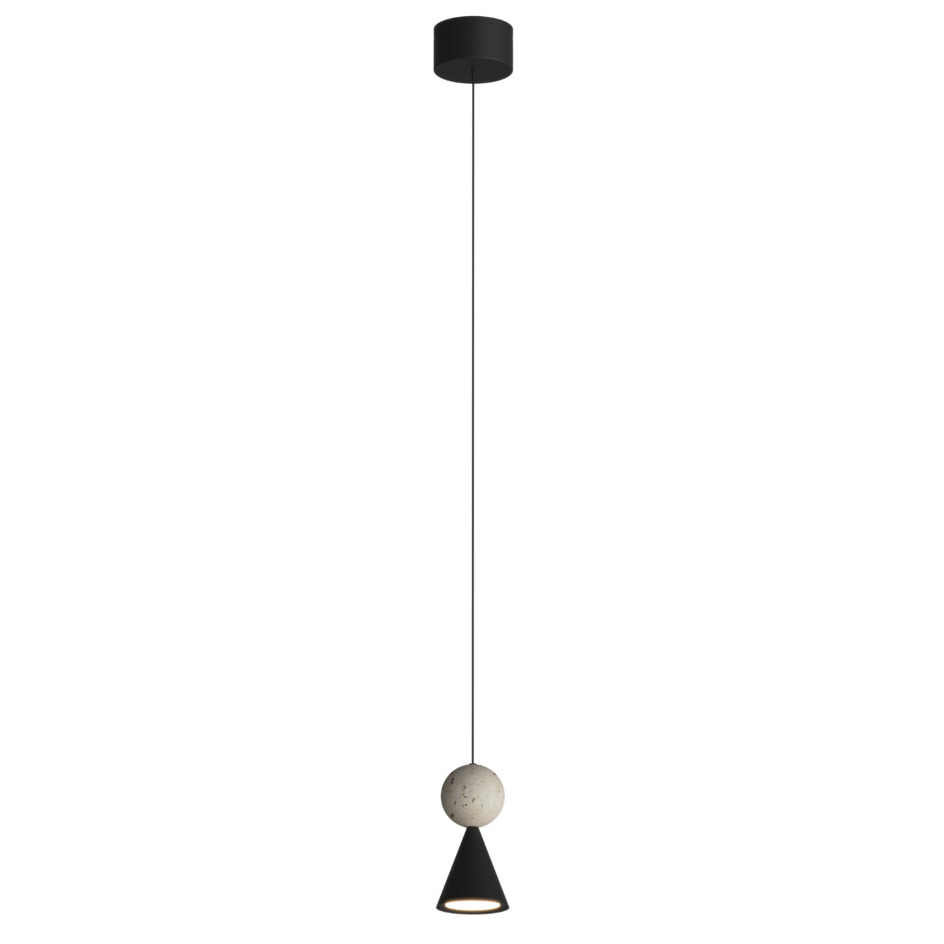 Suspension Bingo travertin noire