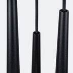 Suspension Bliss 3 en grappe métal noir G9, gros plan