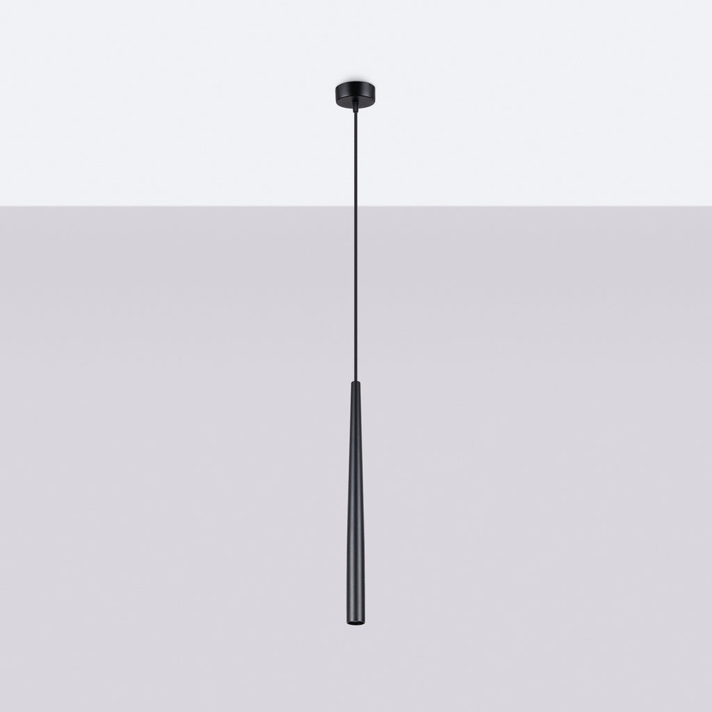 Suspension Bliss métal noir G9 de profil