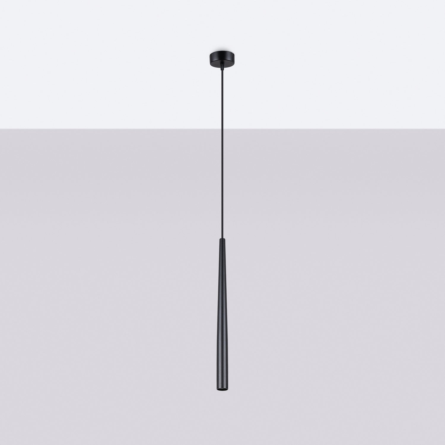 Suspension Bliss métal noir G9 de profil