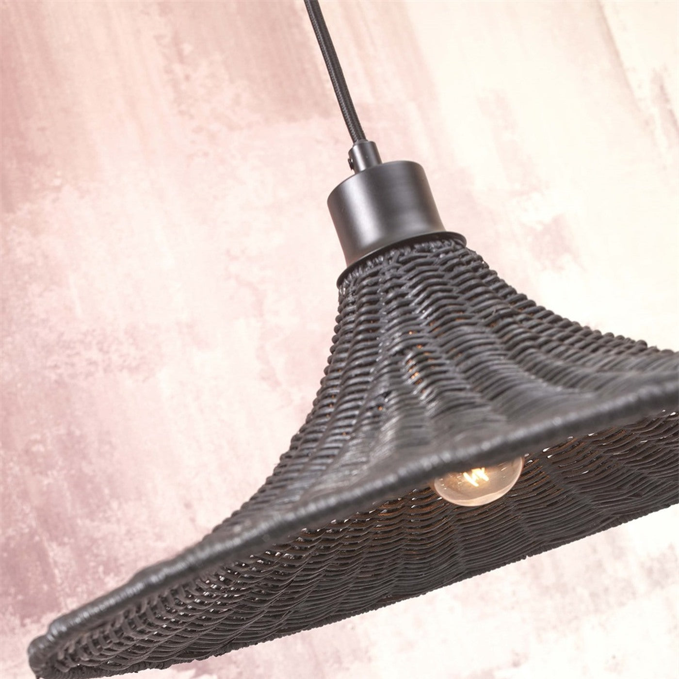 Suspension Borabora bambou noir 40 cm E27, vue 6