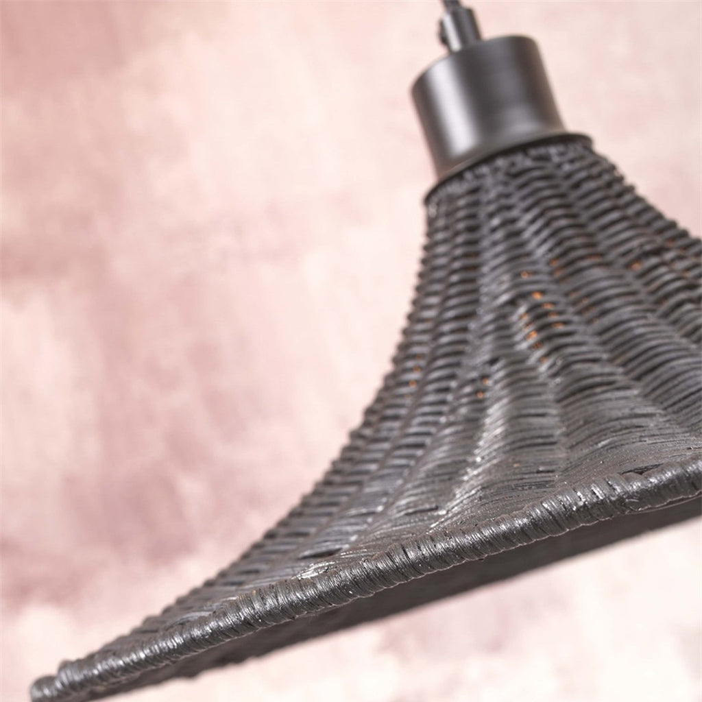 Suspension Borabora bambou noir 40 cm E27, vue 8