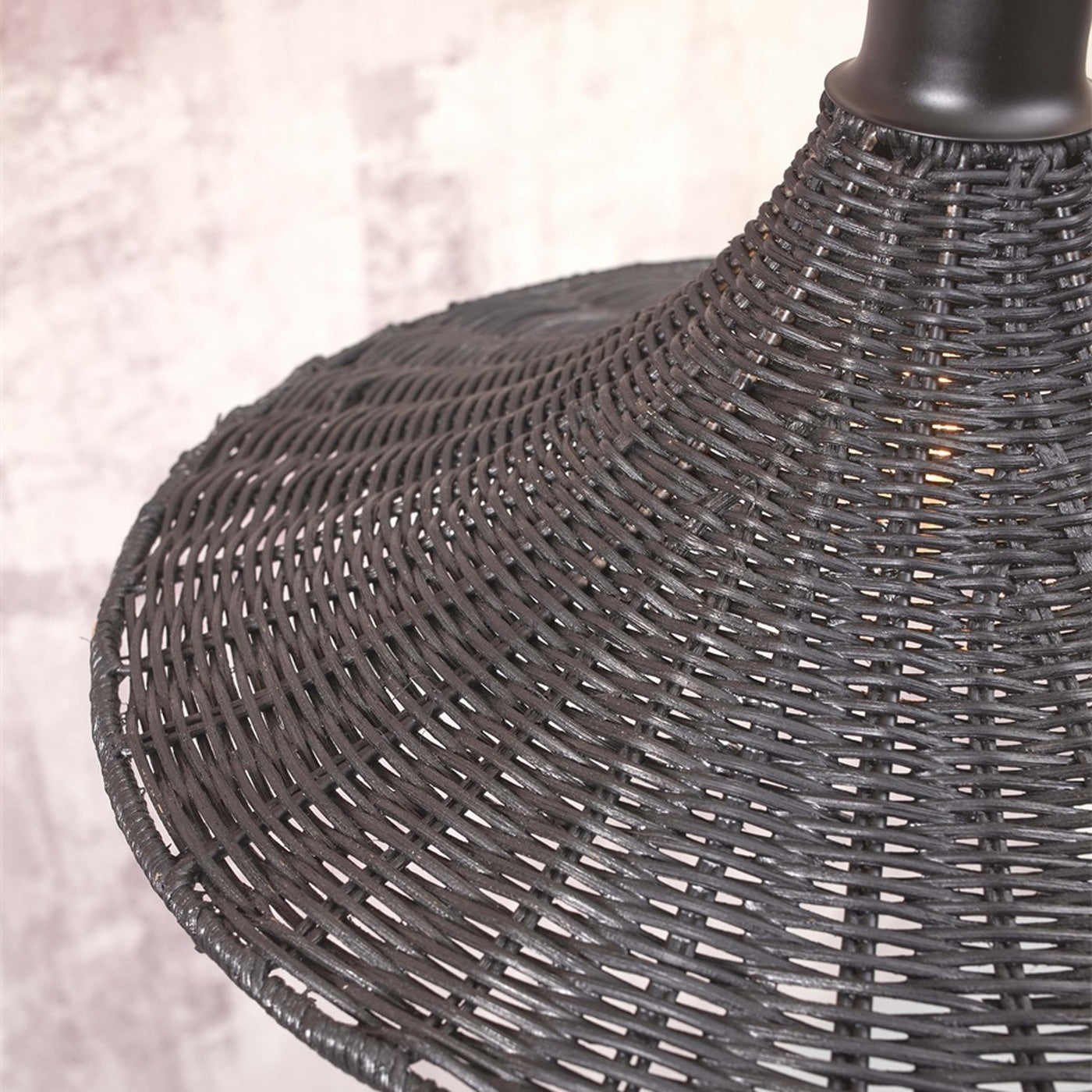 Suspension Borabora bambou noir 40 cm E27, vue 8