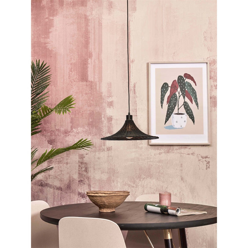 Dimensions Lámpara colgante Borabora bambú negro 40 cm E27