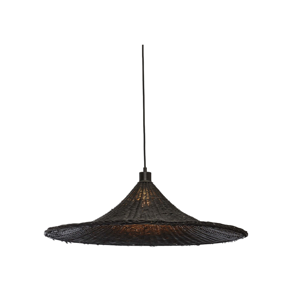 Suspension Borabora bambou noir 70 cm E27
