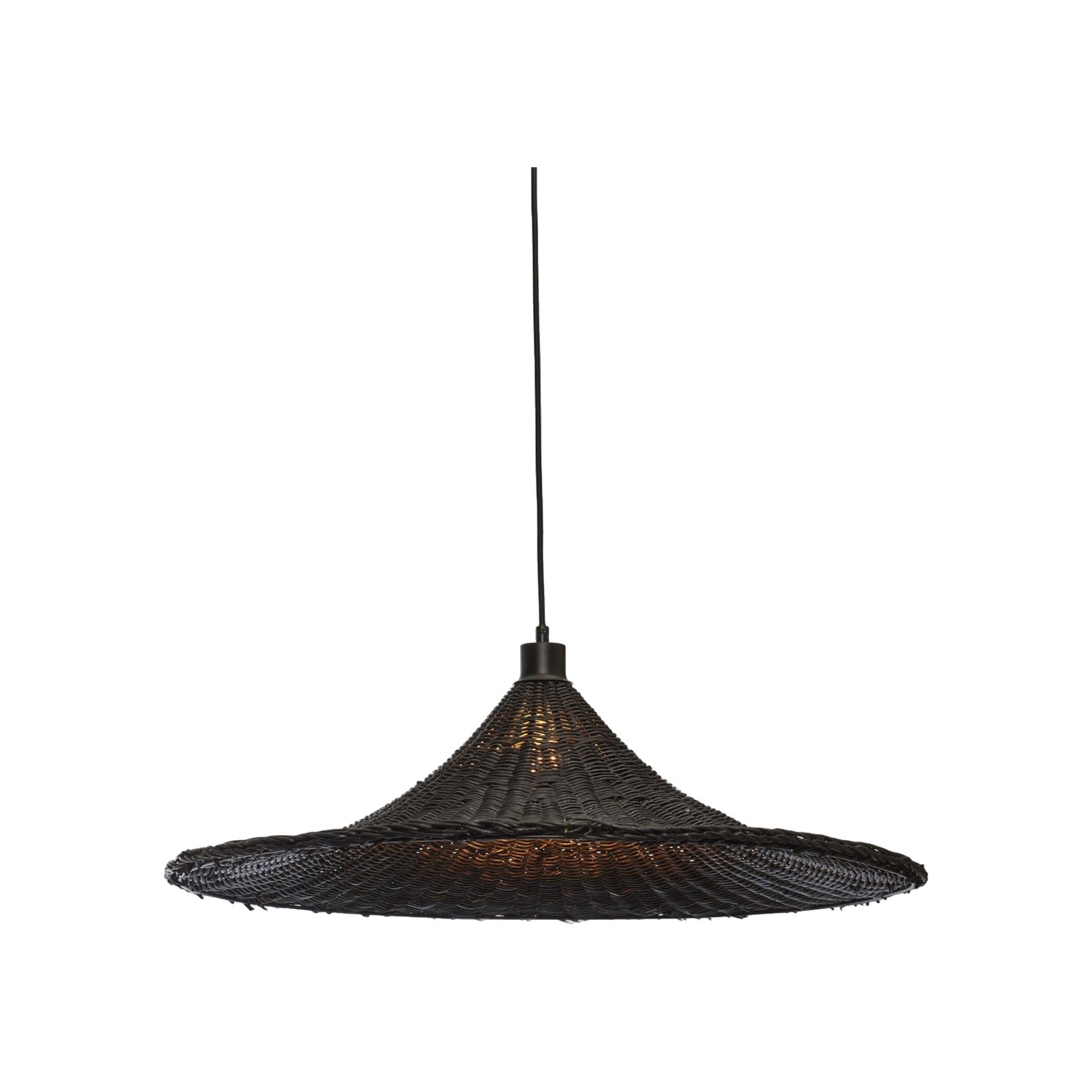 Suspension Borabora bambou noir 70 cm E27