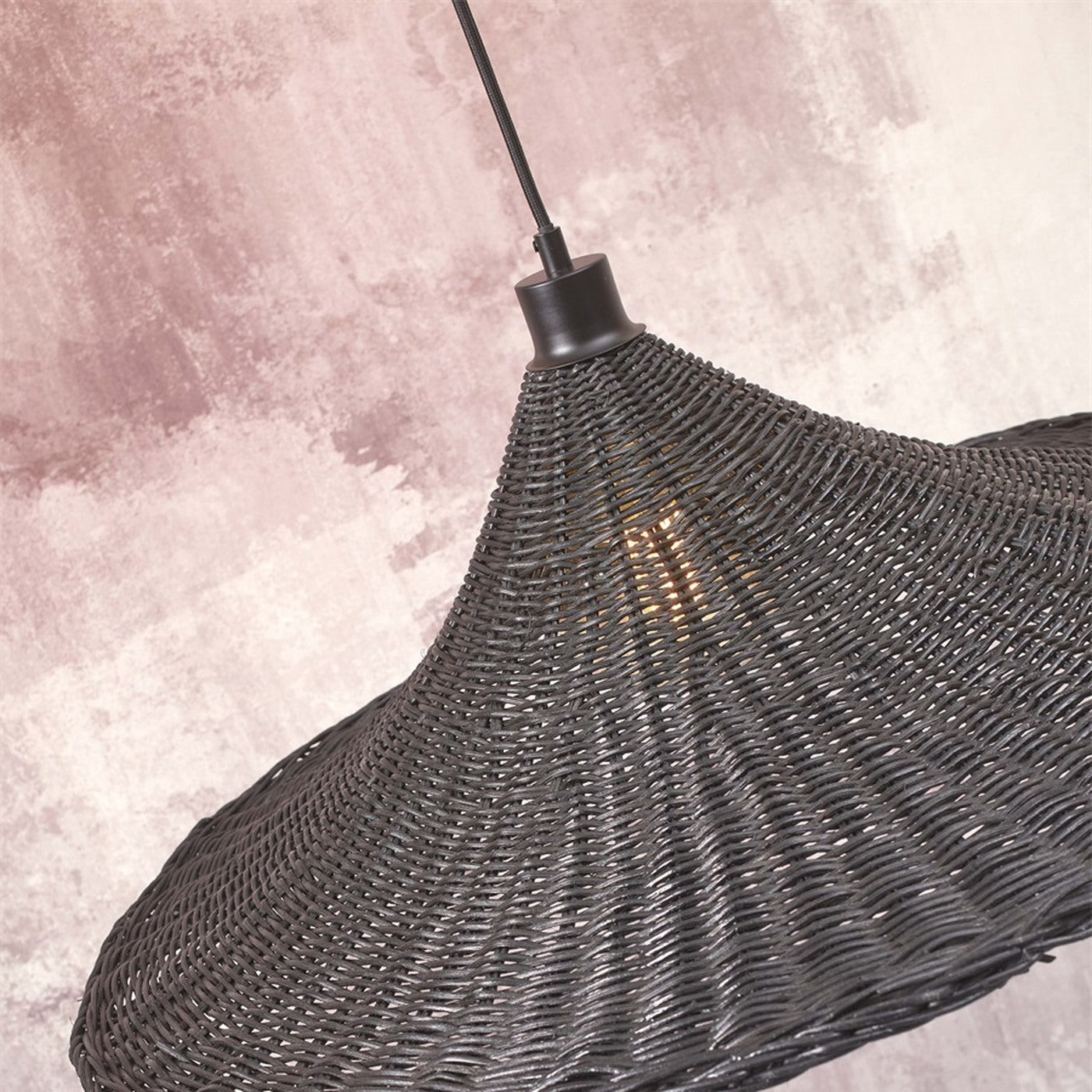 Suspension Borabora bambou noir 70 cm E27, vue 7
