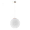 Suspension boule Ugo verre blanc 40 cm E27, finition laque taupe