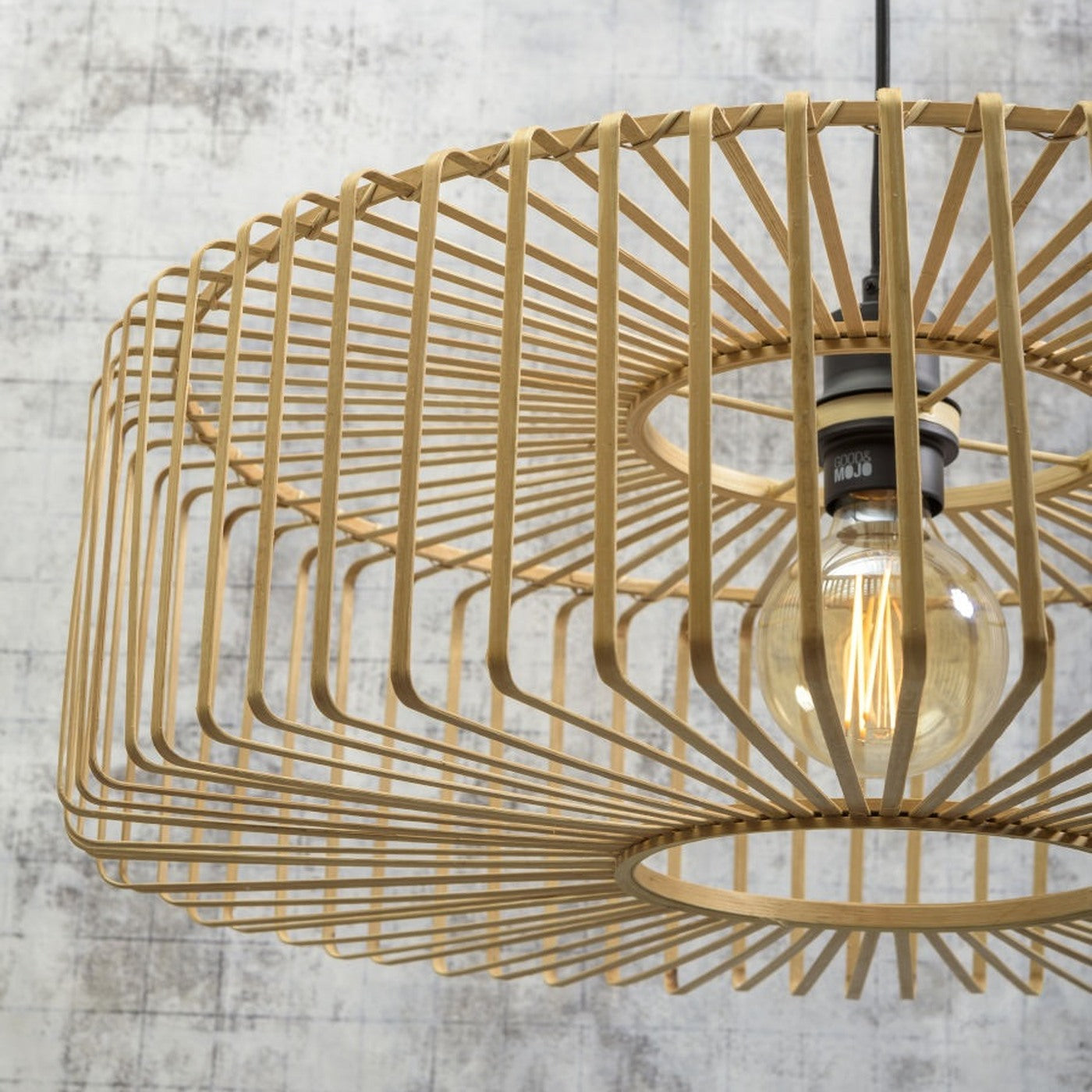 Suspension Bromo bambou naturel 60 cm E27, vue 6