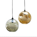 Suspension Bubbella en verre recyclé doré, vue 3