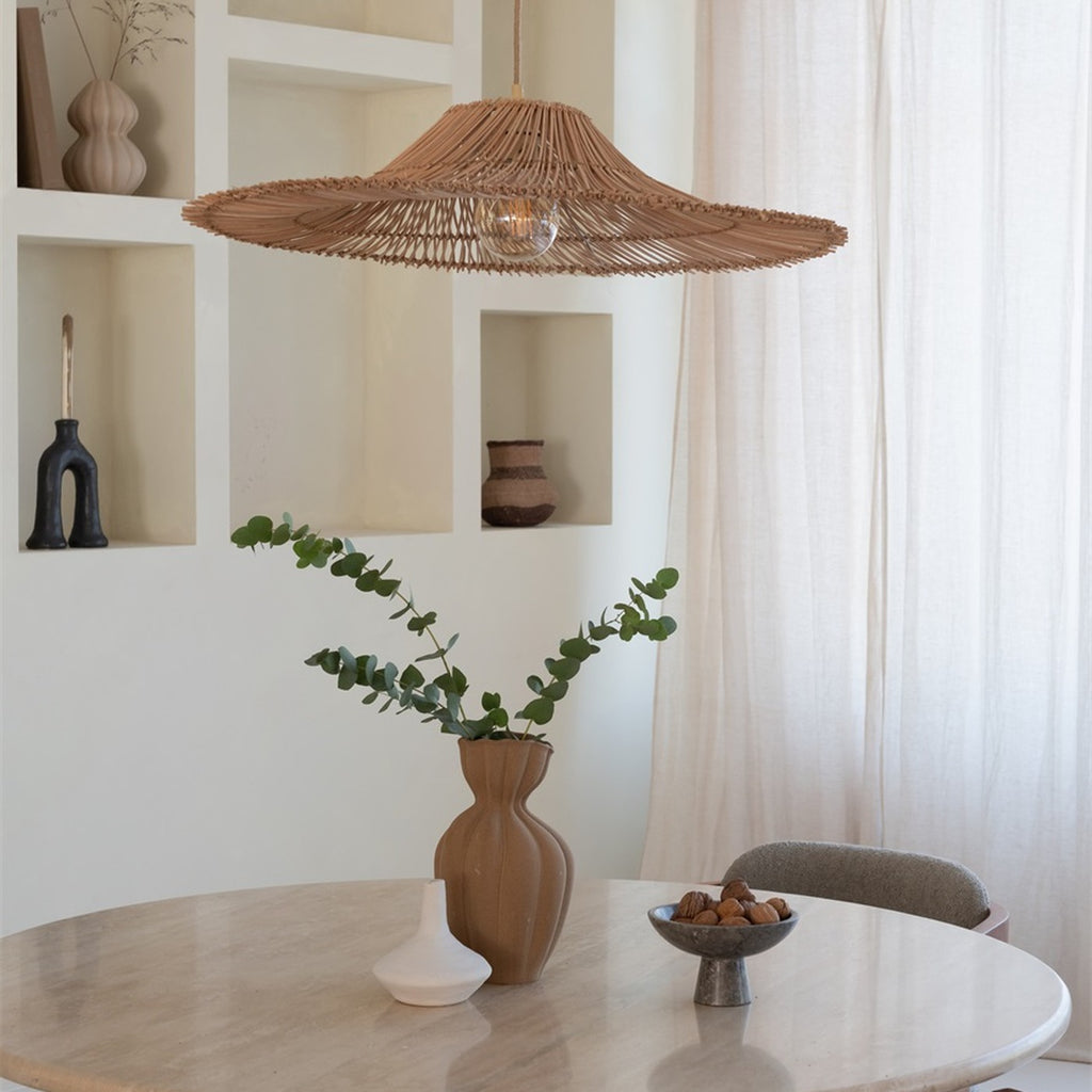 Suspension Cancun rotin naturel 53 cm E27, vue 2