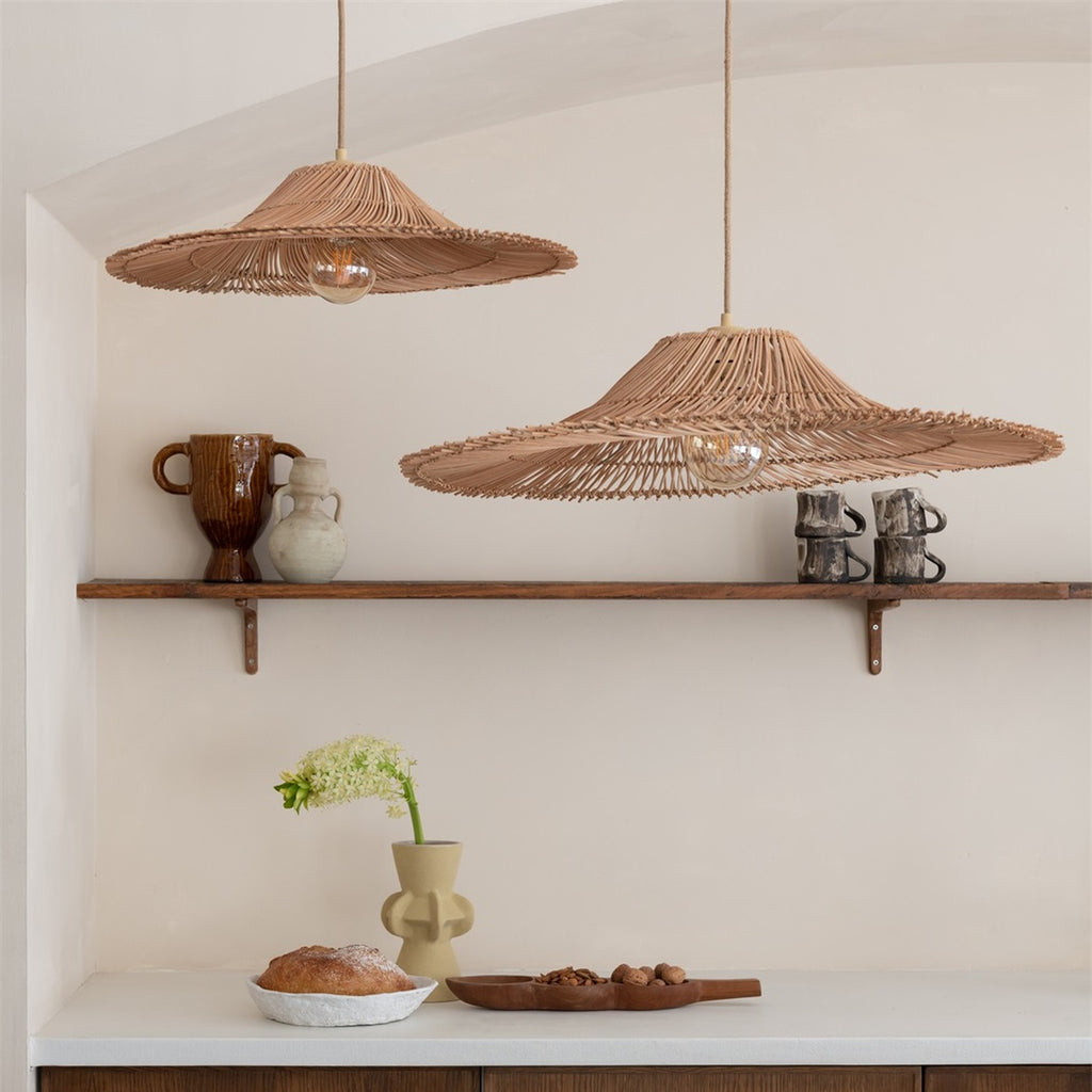 Suspension Cancun rotin naturel 53 cm E27, vue 7
