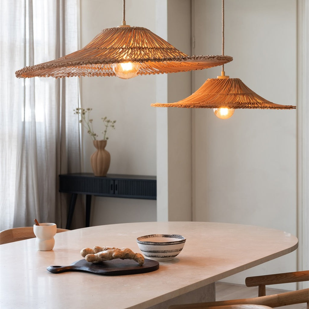Suspension Cancun rotin naturel 53 cm E27, vue 8
