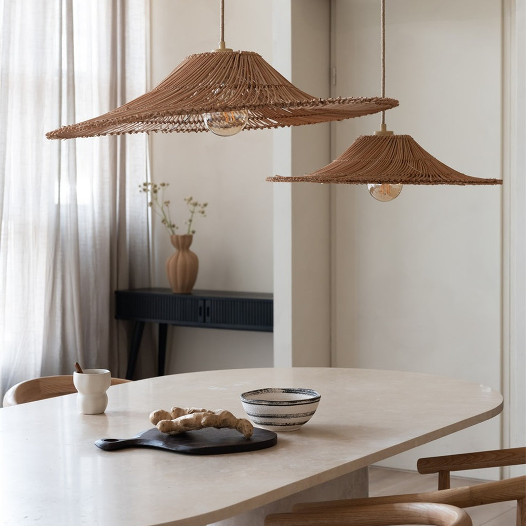Suspension Cancun rotin naturel 53 cm E27, vue 9