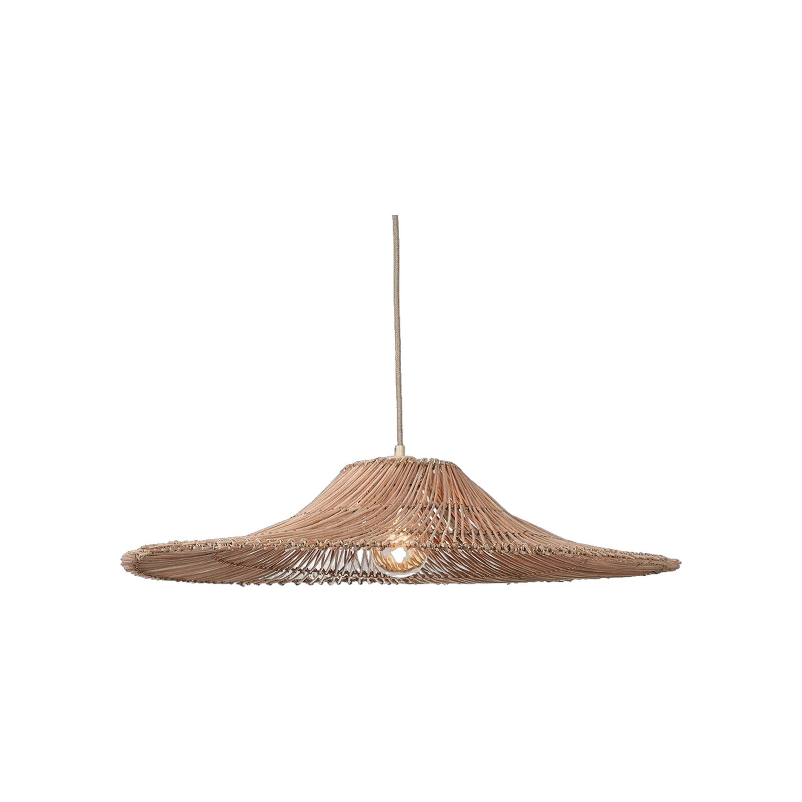 Suspension Cancun rotin naturel 70 cm E27