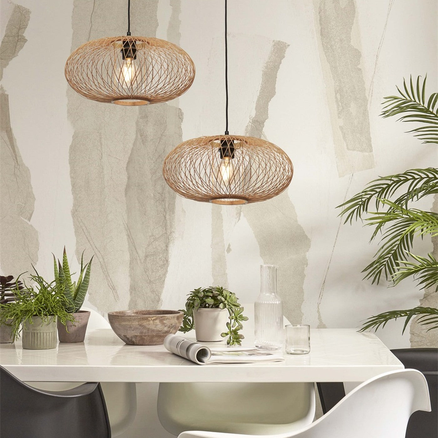 Suspension Cango bambou naturel 40 cm E27, vue 3