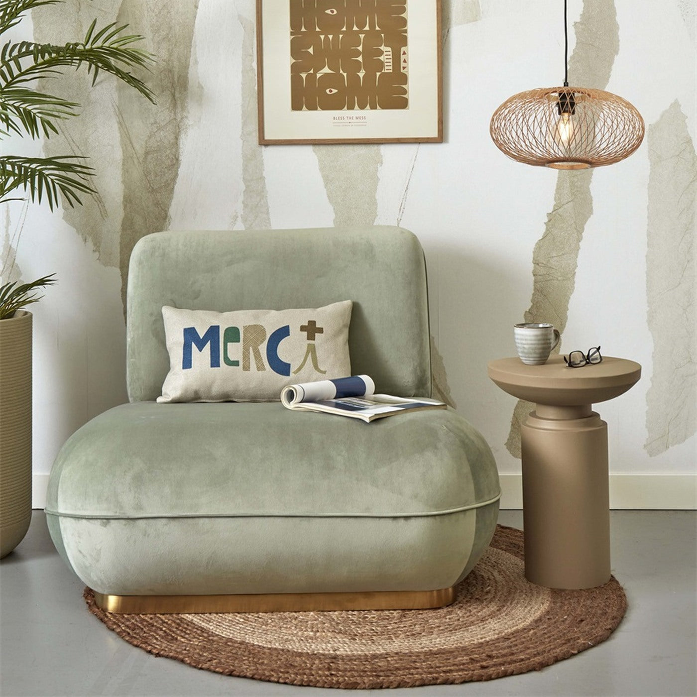Suspension Cango bambou naturel 40 cm E27, vue 5