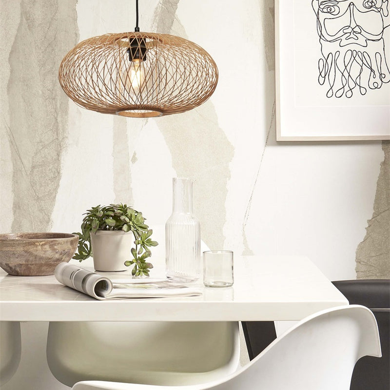 Dimensions Suspension Cango bambou naturel 40 cm E27