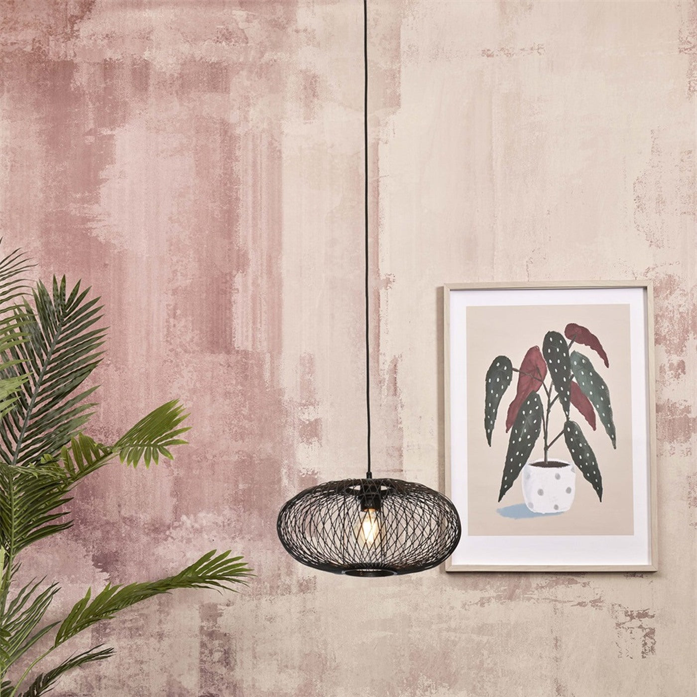 Suspension Cango bambou noir 40 cm E27, vue 3