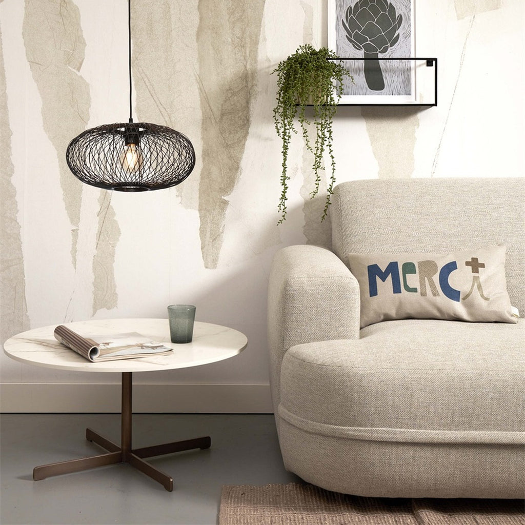 Suspension Cango bambou noir 40 cm E27, vue 5