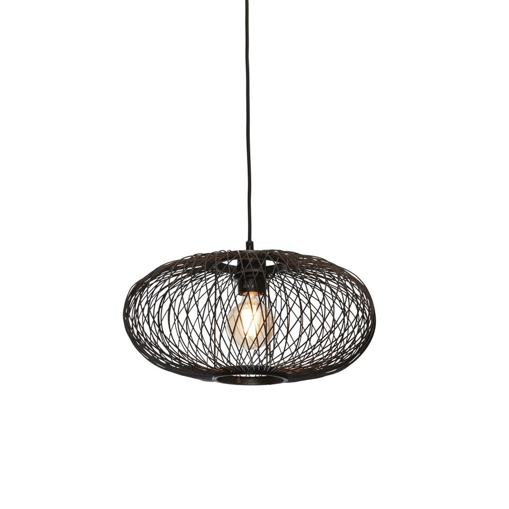 Suspension Cango bambou noir 40 cm E27, vue 7
